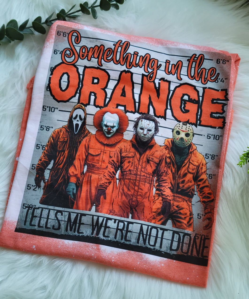 Something in the orange.... bleached tee