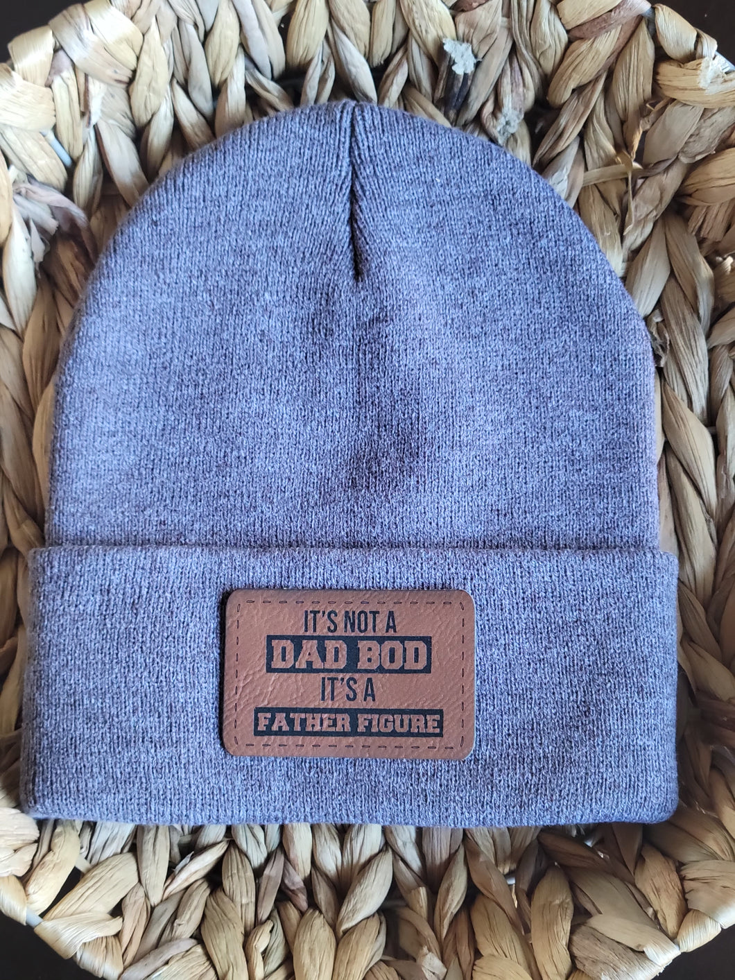 It's not a dad bod beanie - gray