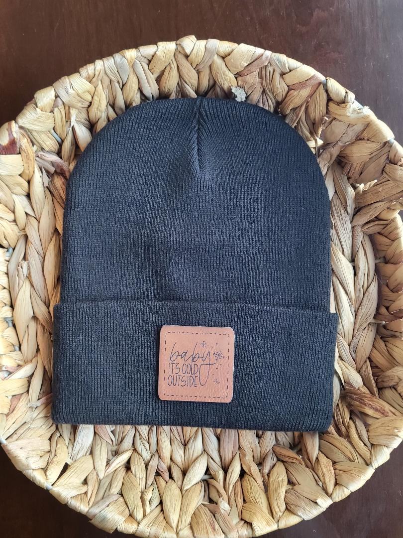 Baby its cold outside - black beanie